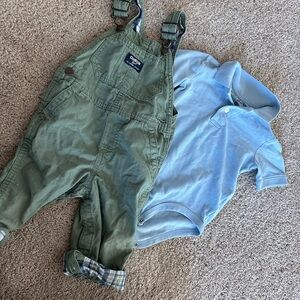 Carter's overalls and polo set